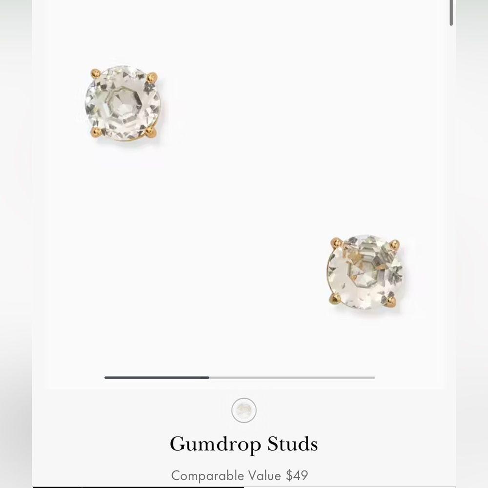NWT Kate Spade Gumdrop Studs Sparkly Clear